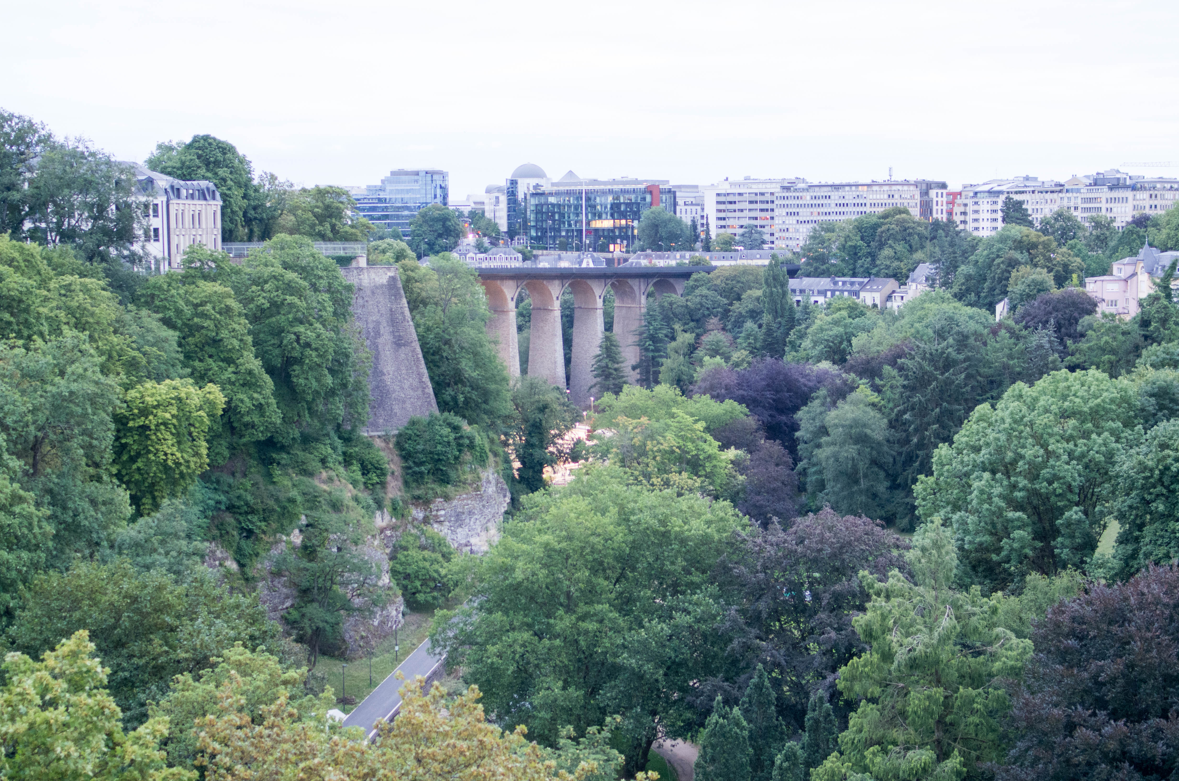 Luxembourg depuis le haut de l'ascenseur